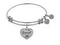 Angelica Collection Non-antique White Stipple Finish Brass sweet 16 Expandable Bangle
