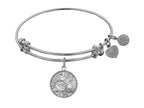 Angelica Collection Non-antique White Stipple Finish Brass the Sea Expandable Bangle