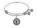 Angelica Collection Antique White Stipple Finish Brass pomegranate Expandable Bangle