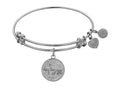 Angelica Collection Non-antique White Stipple Finish Brass evil Eye Protection Shema-or Expandable Bangle