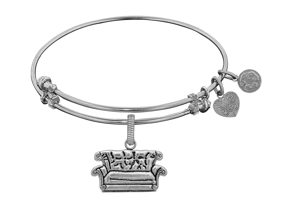 Angelica Collection Brass with White Finish Friends Central Perk Couch Expandable Bangle