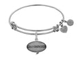 Angelica Collection Brass with White Finish Friends How You Doing Expandable Bangle