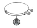 Angelica Collection Brass with White Finish U.S. Army Strong Round Expandable Bangle