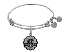 Angelica Collection Brass with White Finish U.S. Navy Daughter Expandable Bangle
