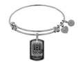 Angelica Collection Brass with White Finish U.S. Army Veteran Expandable Bangle