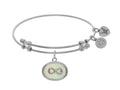 Brass With White Finish Charm On White Angelica Collection Ba Ngle Infinity On Created Mother Of Pearl
