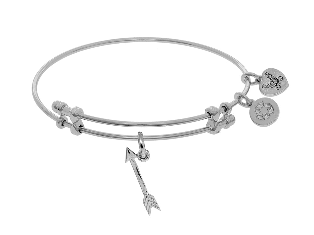 Brass With White Arrow Charm On White Angelica Collection Ban Gle
