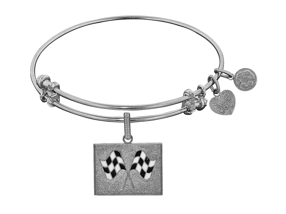 Brass With White Finish finish Line Pride Enamel Charm For Angelica Collection Bangle