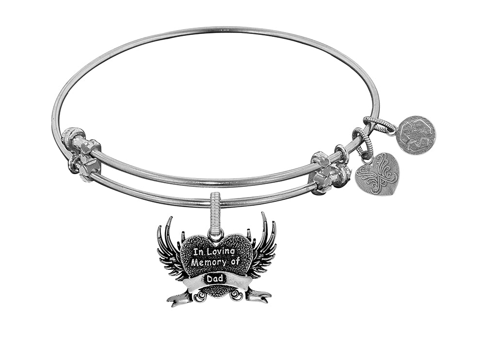 Brass With White Finish In Loving Memory Of Dad Ch Arm For Angelica Collection Bangle