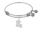 Brass With White Finish Louisiana Charm For Angelica Collection Bangle