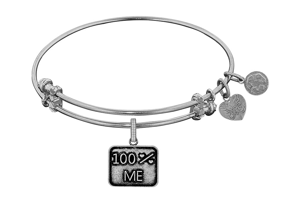 Brass With White Finish 100% Me Charm For Angelica Collection Bangle
