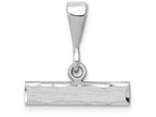 FJC Finejewelers 14 kt White Gold Casted Large Bright Cut Number Top Charm