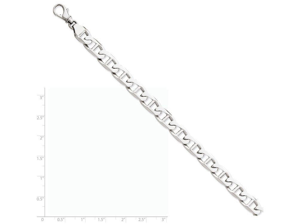 FJC Finejewelers 8 Inch 14k White Gold 9.0mm Anchor Link Chain Bracelet