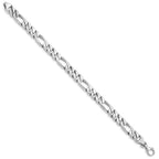 FJC Finejewelers 8 Inch 14k White Gold 8.0mm Figaro Link Chain Bracelet