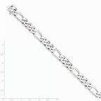 FJC Finejewelers 8 Inch 14k White Gold 10.0mm Figaro Link Chain Bracelet