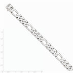 FJC Finejewelers 8 Inch 14k White Gold 11.0mm Figaro Link Chain Bracelet
