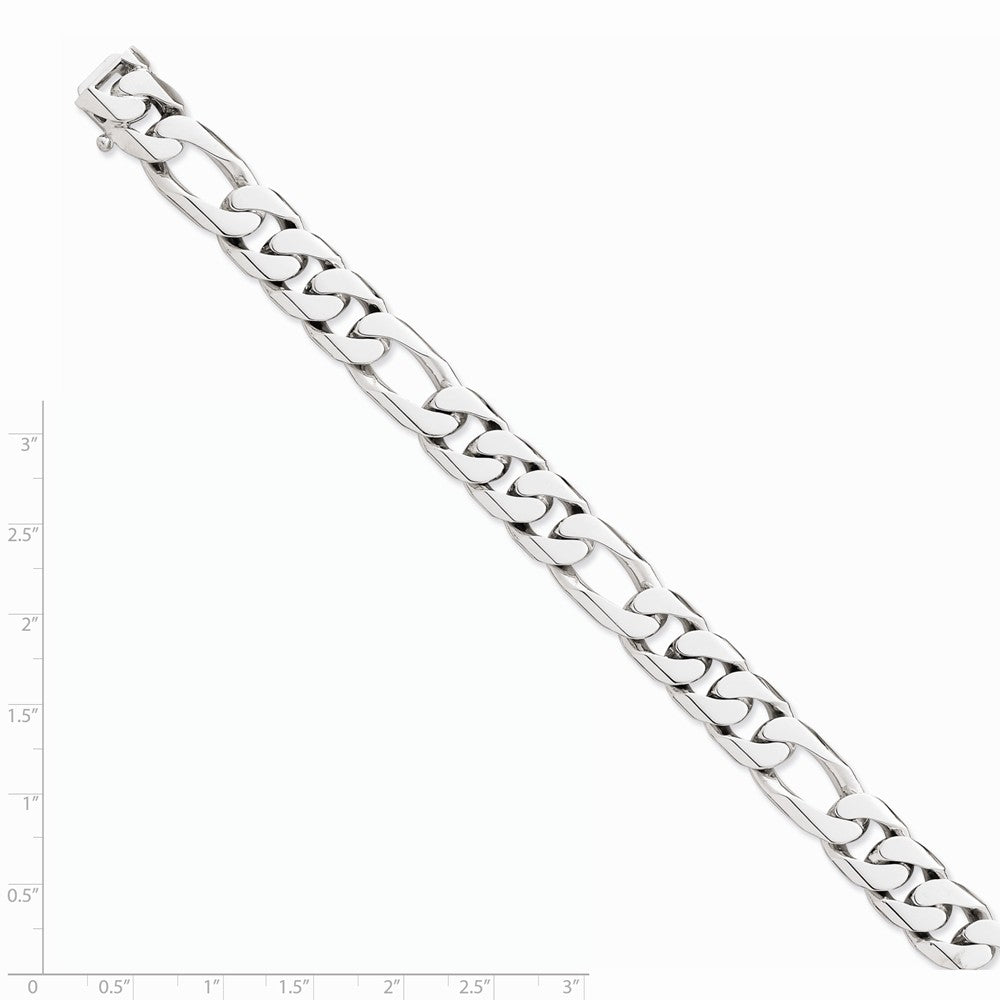 FJC Finejewelers 8 Inch 14k White Gold 11.0mm Figaro Link Chain Bracelet