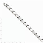 FJC Finejewelers 8 Inch 14k White Gold 9.0mm Curb Link Chain Bracelet