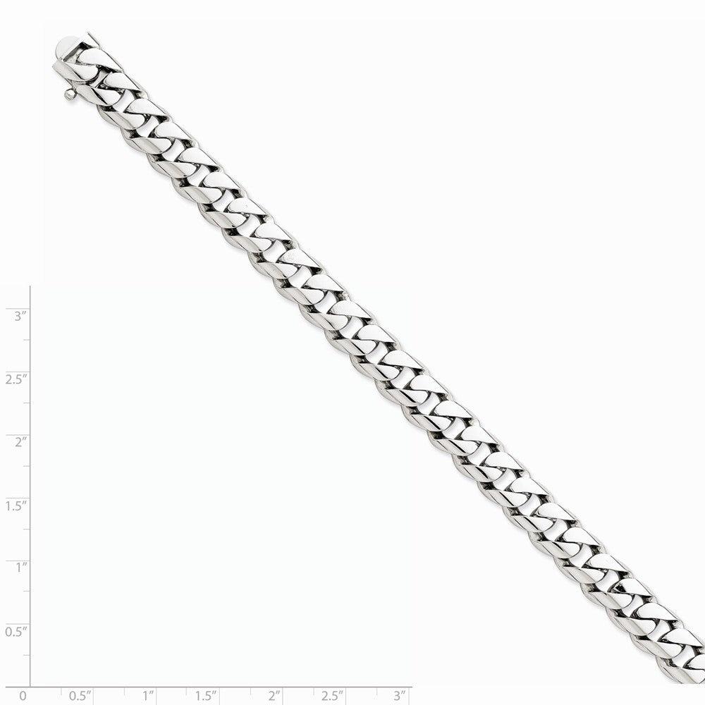 FJC Finejewelers 8 Inch 14k White Gold 9.0mm Curb Link Chain Bracelet