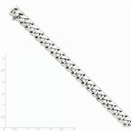 FJC Finejewelers 8 Inch 14k White Gold 11.0mm Curb Link Chain Bracelet