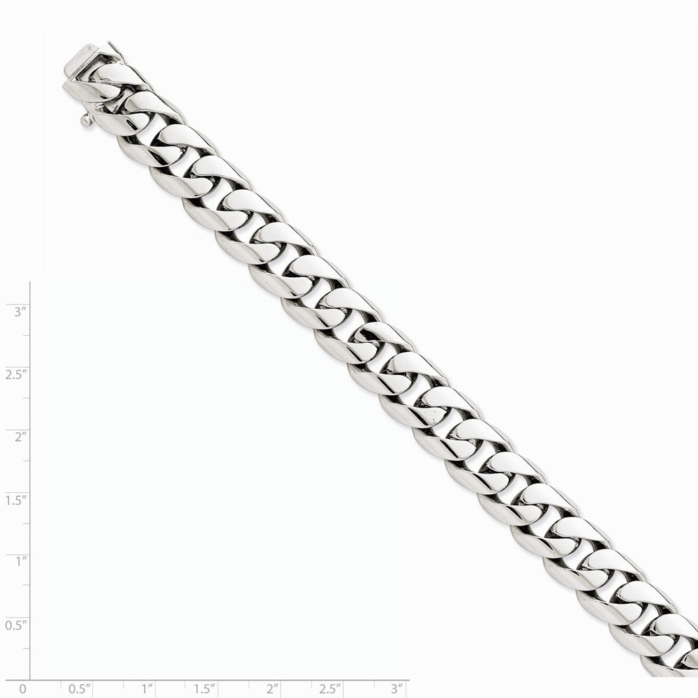 FJC Finejewelers 8 Inch 14k White Gold 13.0mm Curb Link Chain Bracelet