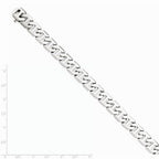FJC Finejewelers 8 Inch 14k White Gold 11.0mm Fancy Link Chain Bracelet