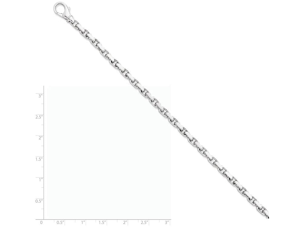 FJC Finejewelers 7 Inch 14k White Gold 4.5mm Hand-polished Link Chain Bracelet