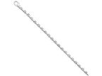 FJC Finejewelers 7 Inch 14k White Gold 4.5mm Hand-polished Link Chain Bracelet