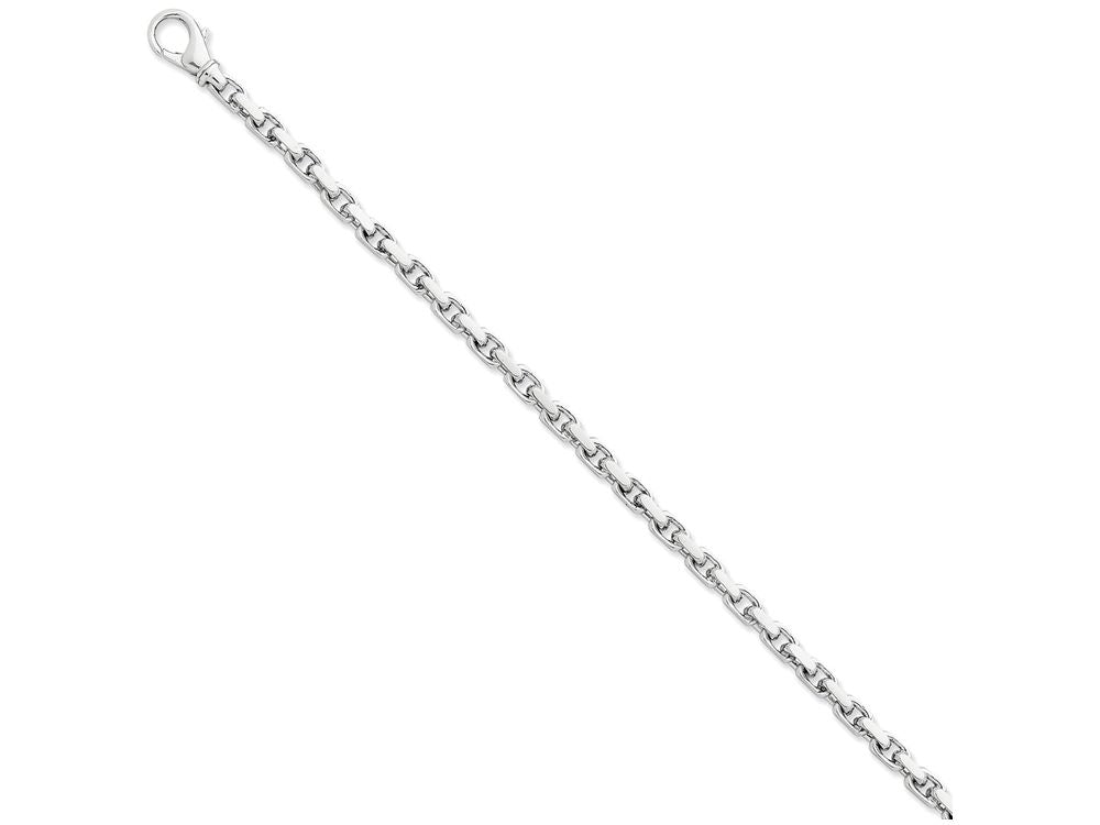 FJC Finejewelers 7 Inch 14k White Gold 4.5mm Hand-polished Link Chain Bracelet