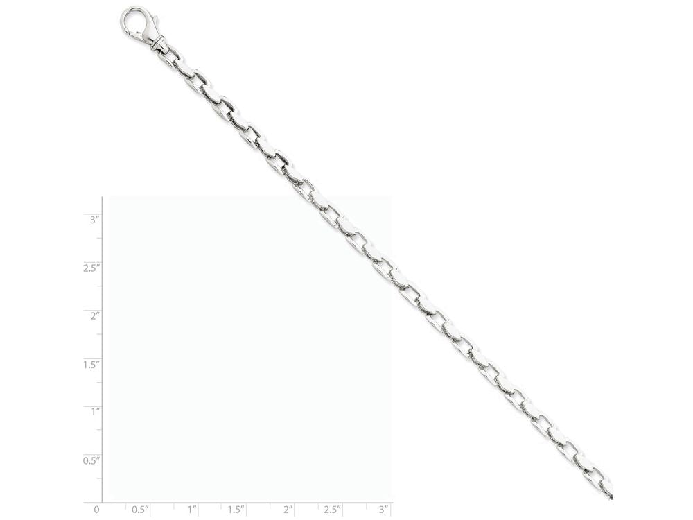 FJC Finejewelers 7 Inch 14k White Gold 4.5mm Fancy Link Chain Bracelet