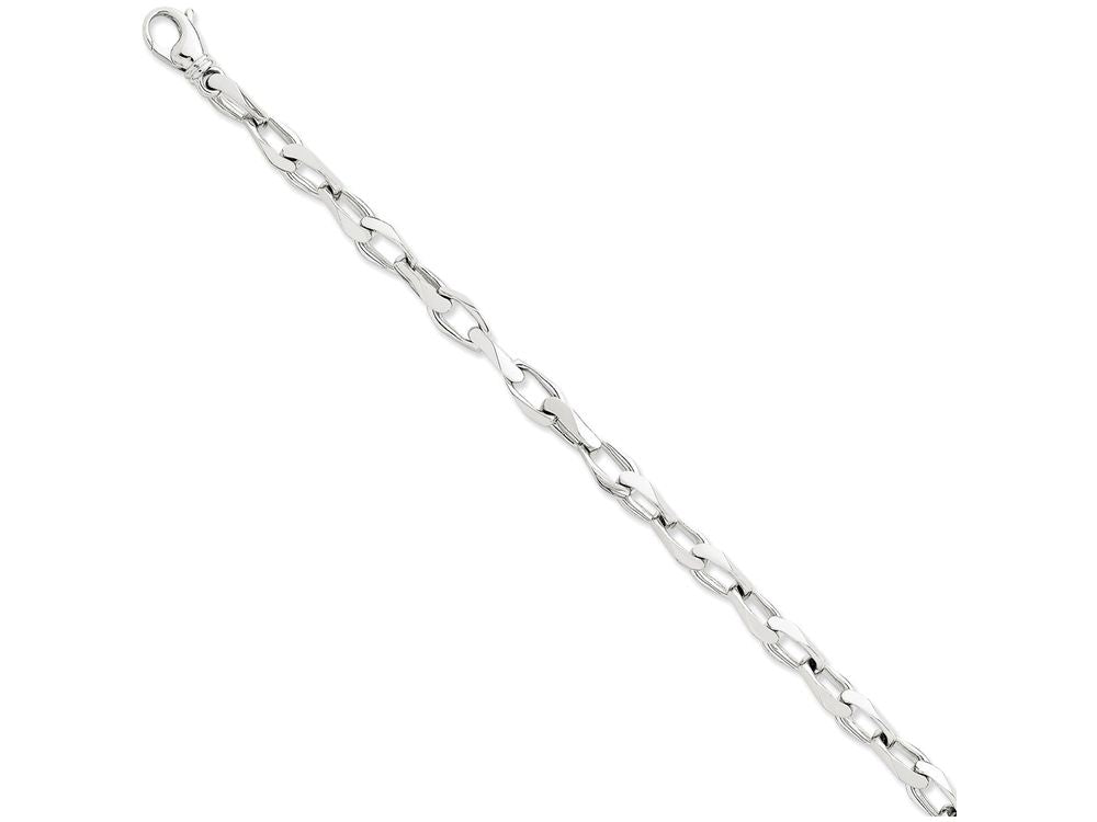 FJC Finejewelers 8 Inch 14k White Gold 6.5mm Fancy Link Chain Bracelet