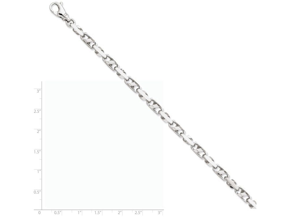 FJC Finejewelers 8 Inch 14k White Gold 5.75mm Fancy Link Chain Bracelet