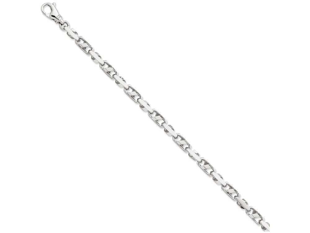 FJC Finejewelers 8 Inch 14k White Gold 5.75mm Fancy Link Chain Bracelet