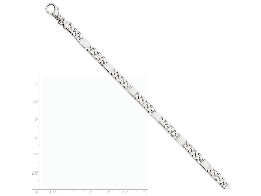 FJC Finejewelers 7 Inch 14k White Gold 5.5mm Polished Fancy Link Chain Bracelet
