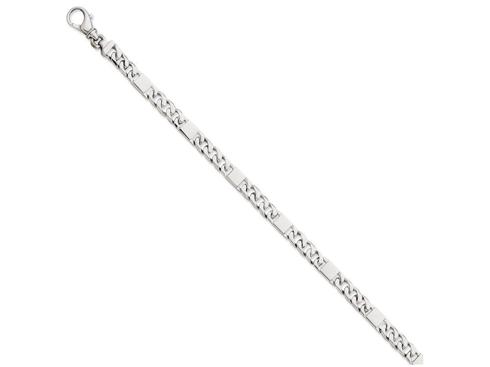 FJC Finejewelers 7 Inch 14k White Gold 5.5mm Polished Fancy Link Chain Bracelet