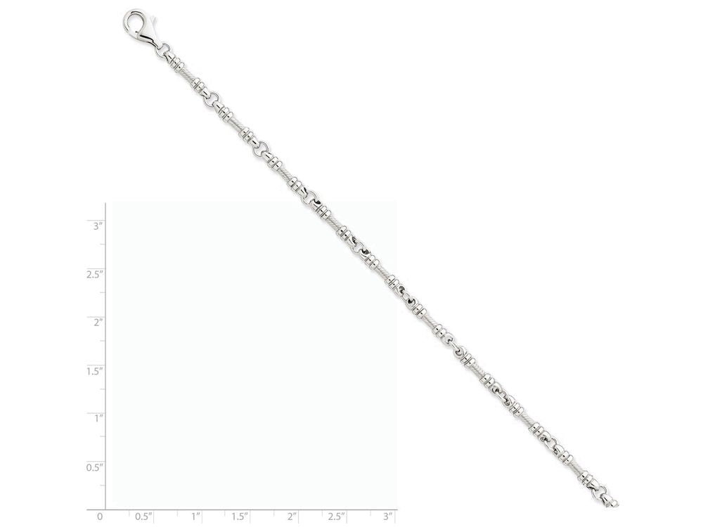 FJC Finejewelers 7 Inch 14k White Gold 3.25mm Fancy Link Chain Bracelet