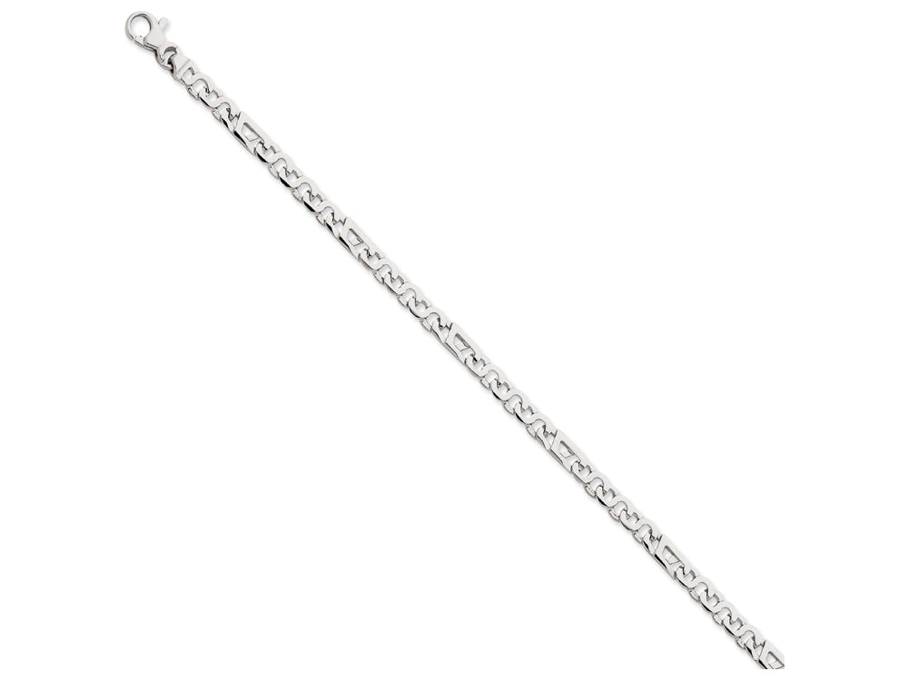 FJC Finejewelers 7 Inch 14k White Gold 4.75mm Fancy Link Chain Bracelet
