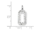 FJC Finejewelers 14 kt White Gold Casted Large Bright Cut Number 0 Charm