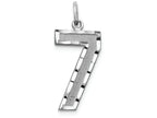 FJC Finejewelers 14 kt White Gold Casted Large Bright Cut Number 7 Charm