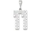 FJC Finejewelers 14k White Gold Large Bright Cut Number 11 Charm