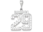 FJC Finejewelers 14k White Gold Large Bright Cut Number 29 Charm