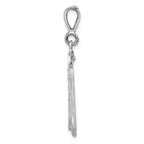 FJC Finejewelers 14k White Gold Large Bright Cut Number 30 Charm