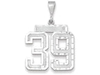 FJC Finejewelers 14k White Gold Large Bright Cut Number 39 Charm