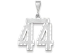FJC Finejewelers 14k White Gold Large Bright Cut Number 44 Charm