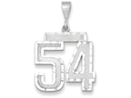FJC Finejewelers 14k White Gold Large Bright Cut Number 54 Charm