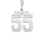 FJC Finejewelers 14k White Gold Large Bright Cut Number 55 Charm