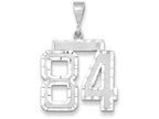 FJC Finejewelers 14k White Gold Large Bright Cut Number 84 Charm