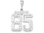 FJC Finejewelers 14k White Gold Large Bright Cut Number 85 Charm