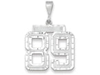 FJC Finejewelers 14k White Gold Large Bright Cut Number 89 Charm