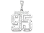 FJC Finejewelers 14k White Gold Large Bright Cut Number 95 Charm